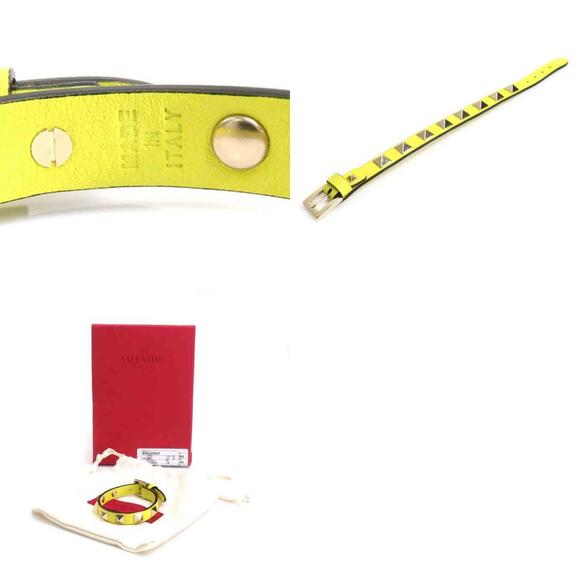VALENTINO GARAVANI Garavani bracelet leather/metal yellow x gold ladies - Picture 5 of 5
